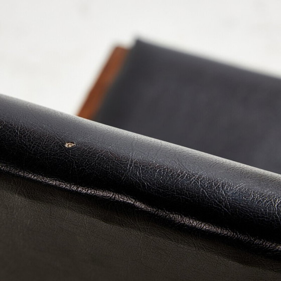 Image 1 of Vintage beech and imitation leather chair, 1970