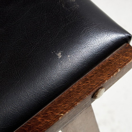 Image 1 of Vintage beech and imitation leather chair, 1970