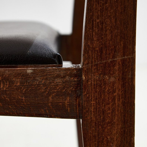 Image 1 of Vintage beech and imitation leather chair, 1970
