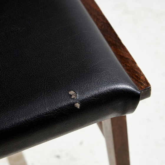 Image 1 of Vintage beech and imitation leather chair, 1970