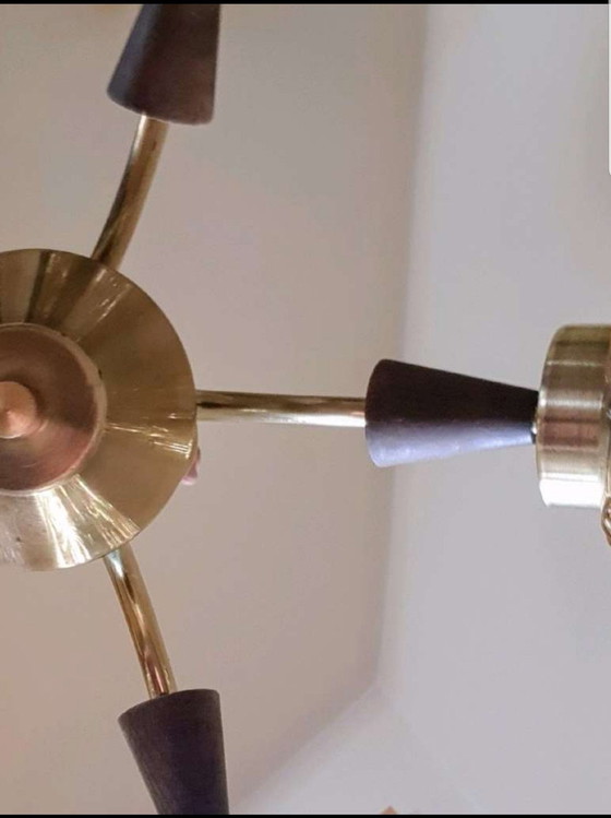 Image 1 of Lampada a sospensione 5 luci vintage 