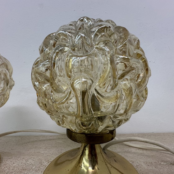 Image 1 of 2x Vintage bubble table lamp , 1970s