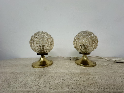 2x Vintage bubble table lamp , 1970s