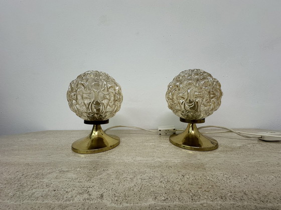 Image 1 of 2x Vintage bubble table lamp , 1970s