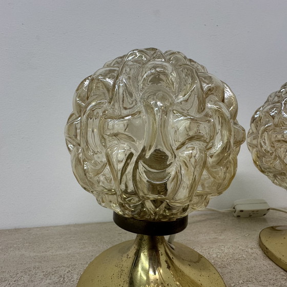 Image 1 of 2x Vintage bubble table lamp , 1970s