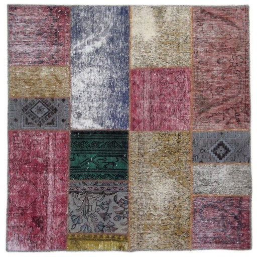 Persian rug patchwork carpet 117X117 No:2521