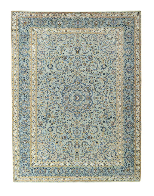 Hand-knotted Keshan Persian rug - 408 X 313 Cm