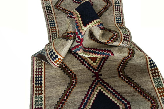 Image 1 of Hand-knotted Gabbeh nomadic oriental rug - 282 X 104 Cm