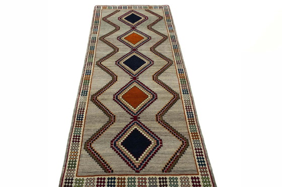 Image 1 of Hand-knotted Gabbeh nomadic oriental rug - 282 X 104 Cm