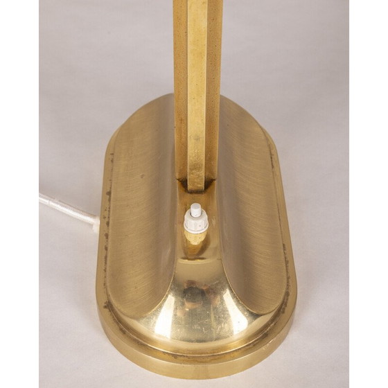 Image 1 of Vintage table lamp in gilded brass and glass, Italy 1960