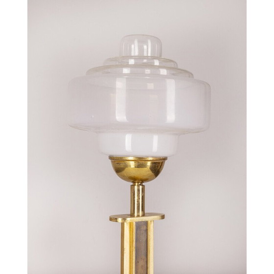 Image 1 of Vintage table lamp in gilded brass and glass, Italy 1960
