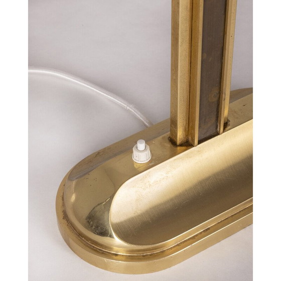 Image 1 of Vintage table lamp in gilded brass and glass, Italy 1960