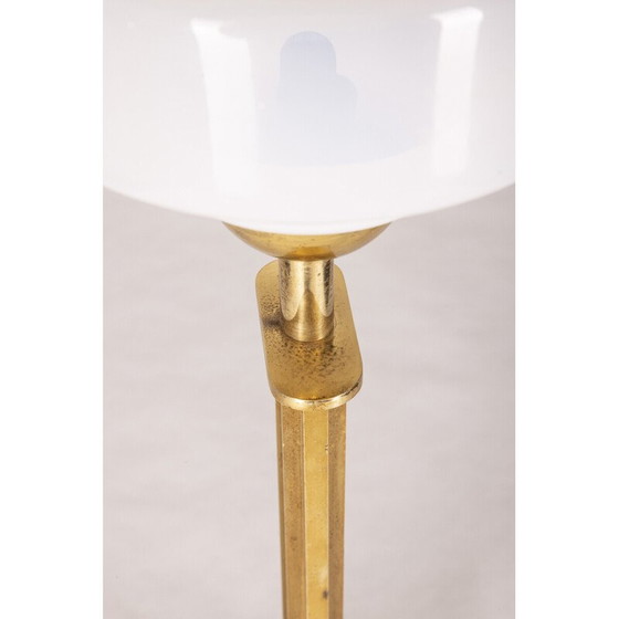 Image 1 of Vintage table lamp in gilded brass and glass, Italy 1960