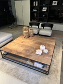 Tavolino da caffè R&amp;R Mesa, struttura in metallo e legno