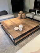 Tavolino da caffè R&amp;R Mesa, struttura in metallo e legno