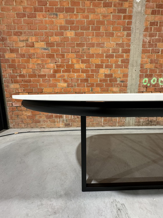 Image 1 of Dining table semi-oval 280x90 cm - Ceramic carrara