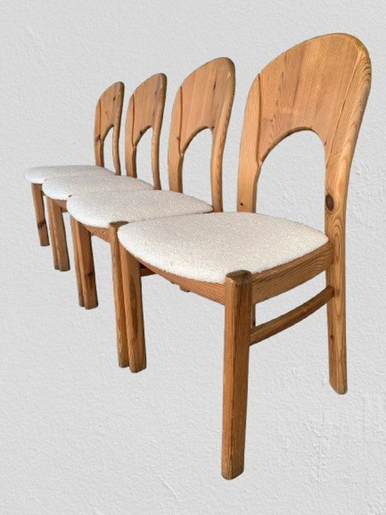 Image 1 of 4 Pine Dining Chairs In Koefoed Style