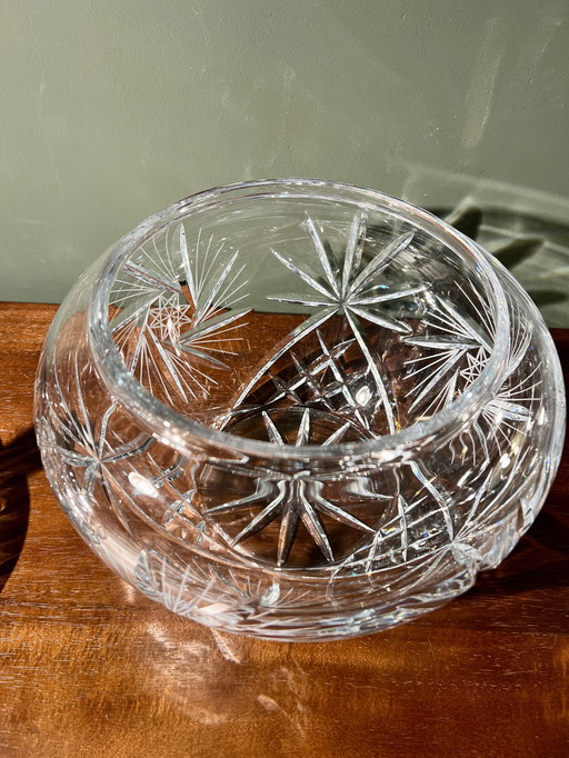 Mid - Century bowl set made of crystal glass