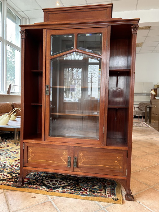 Vintage Display cabinets solid wood Glass