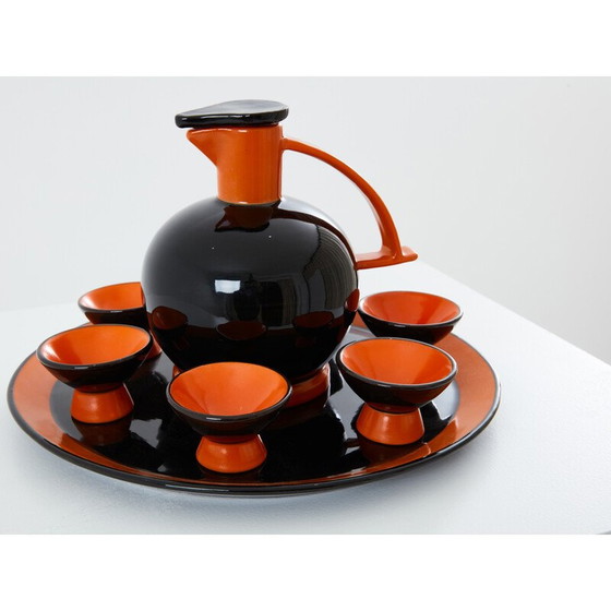 Image 1 of Vintage ceramic liquor box by Dante Baldelli for Rometti Umbertide, Italy 1930
