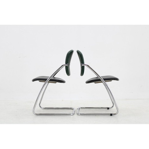 Coppia di poltrone italiane vintage, anni '80