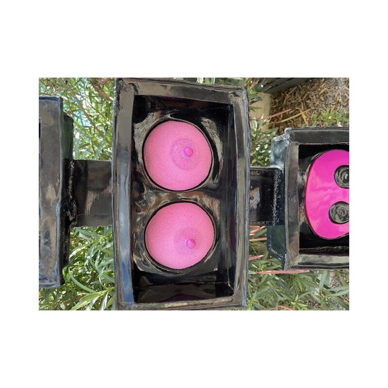 Image 1 of Totem vintage modernist sculpture by artist Michel Froment
