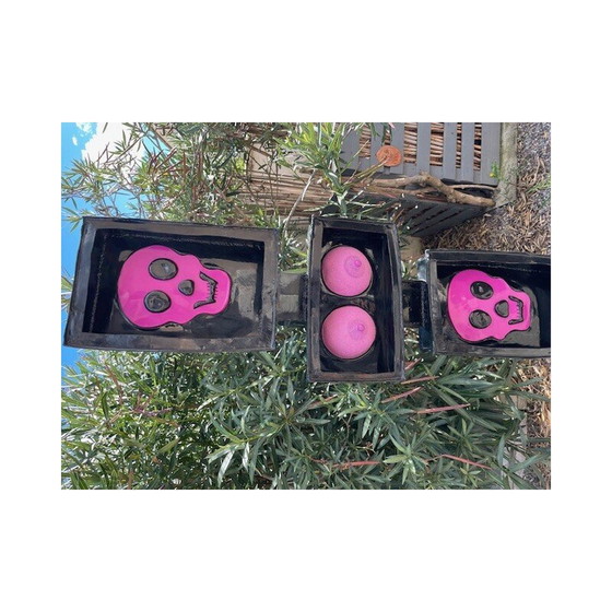 Image 1 of Totem vintage modernist sculpture by artist Michel Froment