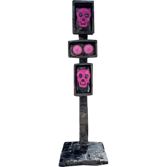 Image 1 of Totem vintage modernist sculpture by artist Michel Froment