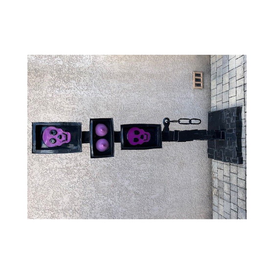 Image 1 of Totem vintage modernist sculpture by artist Michel Froment