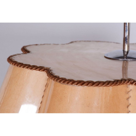 Image 1 of Lampada da terra vintage Bauhaus in pergamena e cromo, Repubblica Ceca 1920