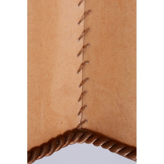 Image 1 of Lampada da terra vintage Bauhaus in pergamena e cromo, Repubblica Ceca 1920