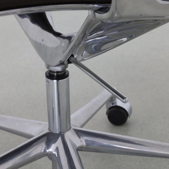 Image 1 of Office Chair in Leather and Aluminium by ICF Italy, 1990s