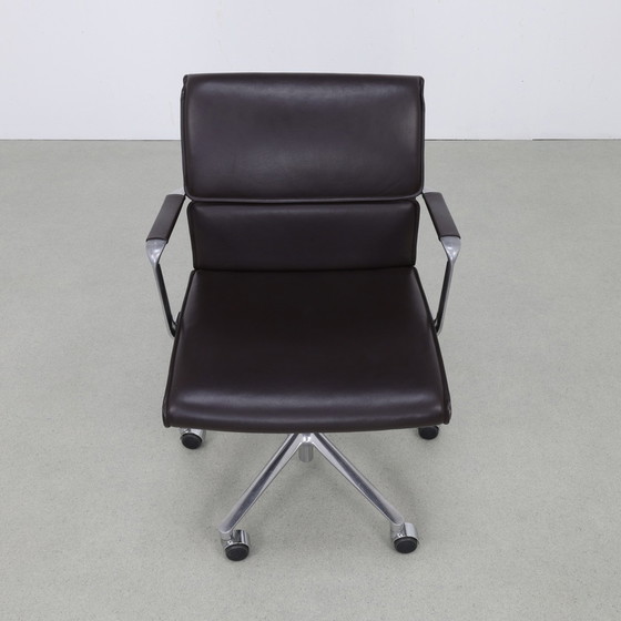 Image 1 of Office Chair in Leather and Aluminium by ICF Italy, 1990s