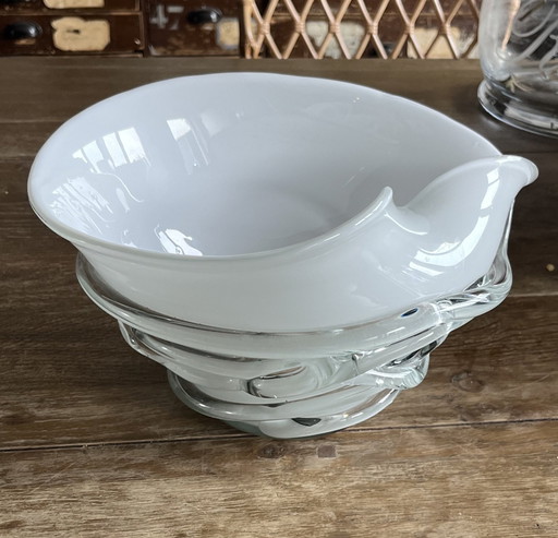 White Murano Bowl