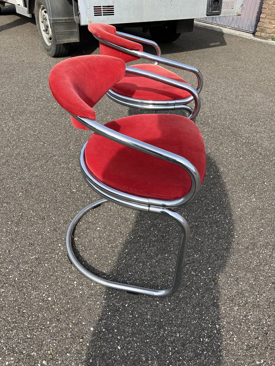 Image 1 of 2x Giotto Stoppino Tube Frame Chairs