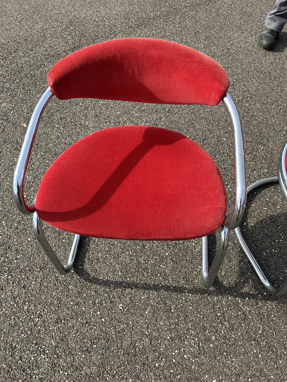 Image 1 of 2x Giotto Stoppino Tube Frame Chairs