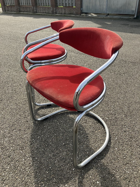 Image 1 of 2x Giotto Stoppino Tube Frame Chairs