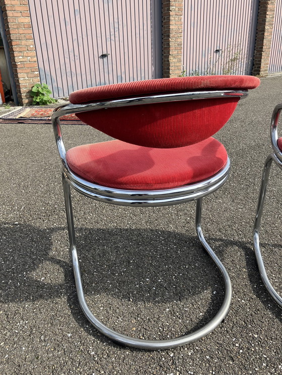 Image 1 of 2x Giotto Stoppino Tube Frame Chairs