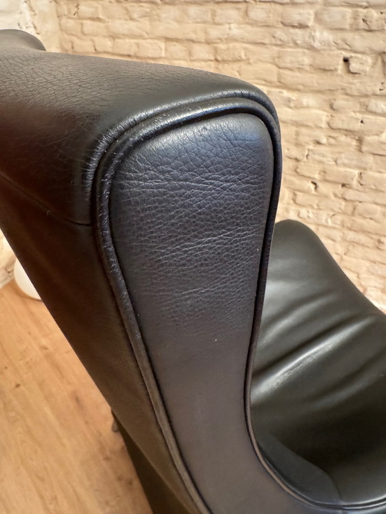 Image 1 of De Sede black leather armchair