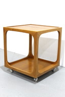 Vintage design wooden side table - Wilhelm Renz, 1960s