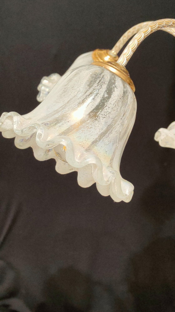 Image 1 of Ceiling Light, Chandelier, Art Deco, Hollywood Regency, Gatsby, Murano Glass, Luxury Lighting, Rare