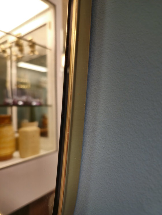 Image 1 of Vintage Wall Mirror Mirror Brass Gold