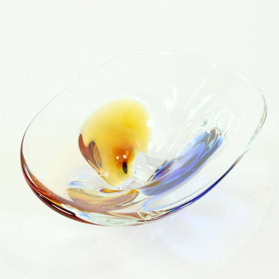 Image 1 of Vintage metal glass bowl by Frantisek Zemek, 1960