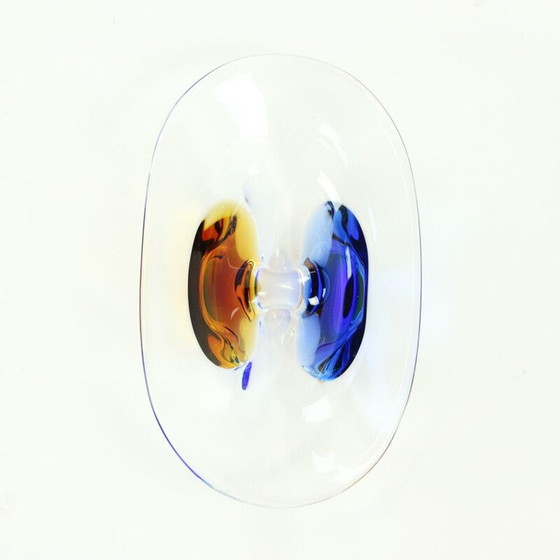 Image 1 of Vintage metal glass bowl by Frantisek Zemek, 1960