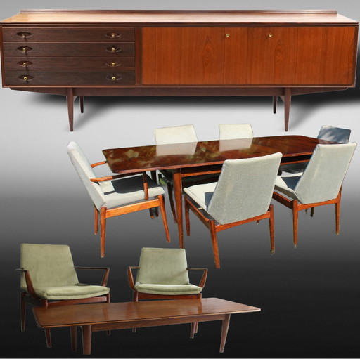 Archie Shine Rosewood Dining Suite