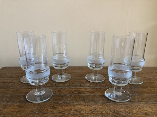 6X Royal Leerdam Aruba Port glass