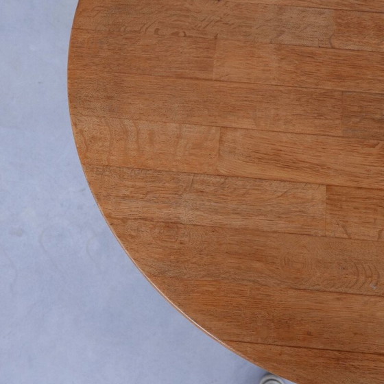Image 1 of Oakwood vintage circular dining table, Holland 1970s