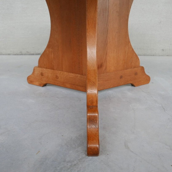 Image 1 of Oakwood vintage circular dining table, Holland 1970s