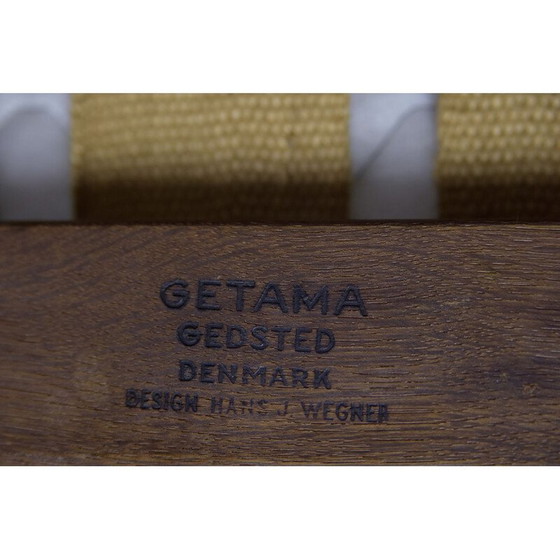 Image 1 of Pair of Mid-Century 3-Seater Sofa & Armchair by Hans J. Wegner for Getama Scandinavian 1960s