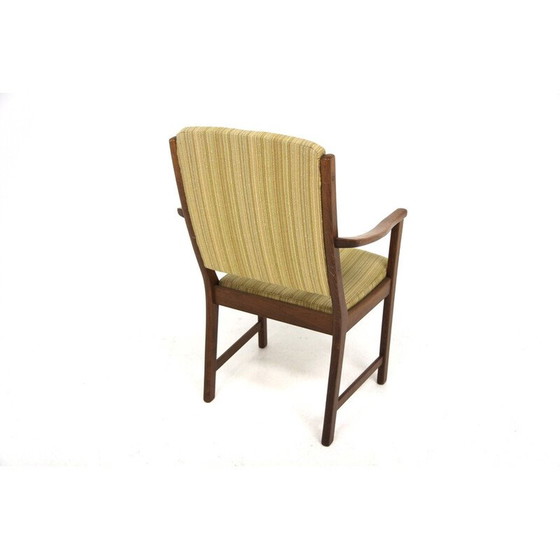 Image 1 of Set of 4 vintage oak and fabric chairs, Sweden 1950